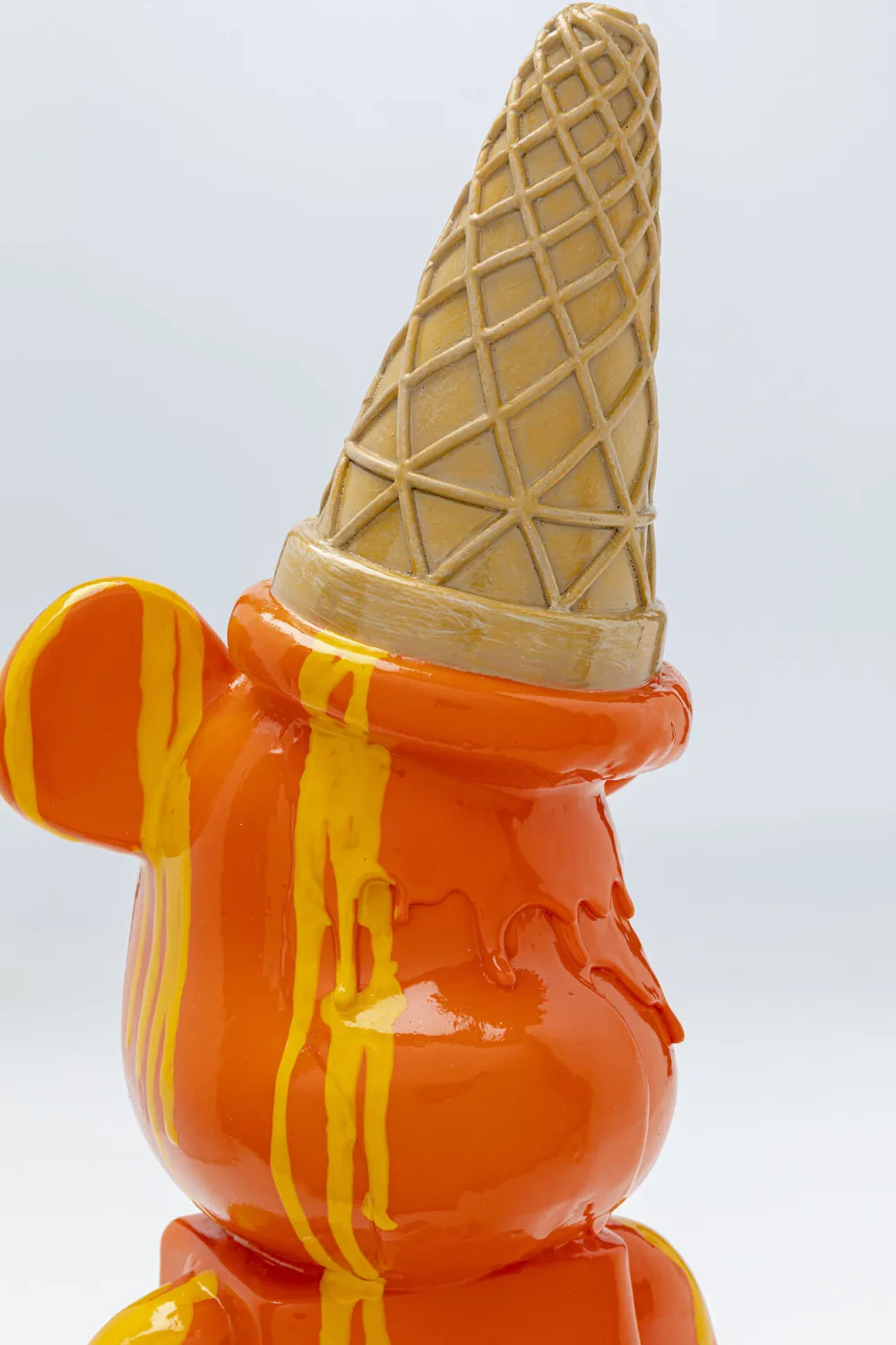 Figurki Dekoracyjne*KARE Design Figurka Dekoracyjna Pomarańczowa Miś I Lód 16x40 Cm