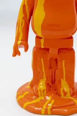Figurki Dekoracyjne*KARE Design Figurka Dekoracyjna Pomarańczowa Miś I Lód 16x40 Cm