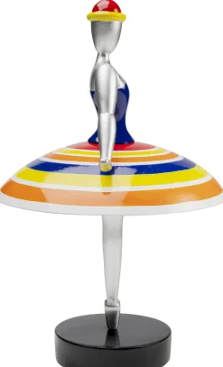 Figurki Dekoracyjne*KARE Design Figurka Dekoracyjna Primabalerina Kolorowa Paski Ø22x35 Cm