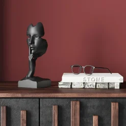 Figurki Dekoracyjne*KARE Design Figurka Dekoracyjna Quiet Face 13x31 Cm Czarna
