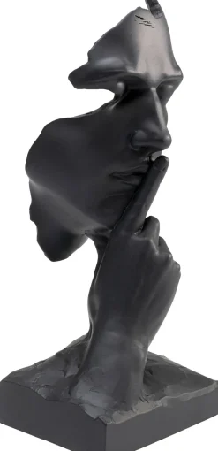 Figurki Dekoracyjne*KARE Design Figurka Dekoracyjna Quiet Face 13x31 Cm Czarna