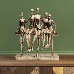 Figurki Dekoracyjne*KARE Design Figurka Dekoracyjna Sitting Break 20x24 Cm Złota