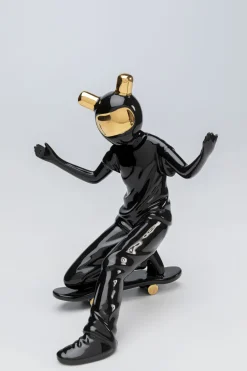 Figurki Dekoracyjne*KARE Design Figurka Dekoracyjna Skater Astronauta 26x21 Cm Czarna