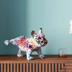 Figurki Dekoracyjne*KARE Design Figurka Dekoracyjna Splash Bulldog 32x21 Cm Kolorowa