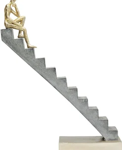 Figurki Dekoracyjne*KARE Design Figurka Dekoracyjna Stairway 28x37 Cm Szara