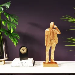 Figurki Dekoracyjne*KARE Design Figurka Dekoracyjna Standing Man 23x62 Cm Złota