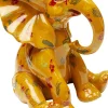 Figurki Dekoracyjne*KARE Design Figurka Dekoracyjna żółta Ze Wzorami Słonik 20x18 Cm