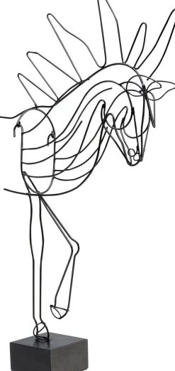 Figurki Dekoracyjne*KARE Design Figurka Dekoracyjna Wire Horse 32x51 Cm Czarna