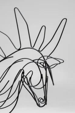 Figurki Dekoracyjne*KARE Design Figurka Dekoracyjna Wire Horse 32x51 Cm Czarna