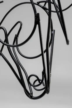 Figurki Dekoracyjne*KARE Design Figurka Dekoracyjna Wire Horse 32x51 Cm Czarna