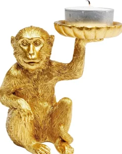 Świeczniki|Figurki Dekoracyjne*KARE Design Figurka Dekoracyjna Ze świecznikiem Na Telighty Monkey 11x11 Cm Złota