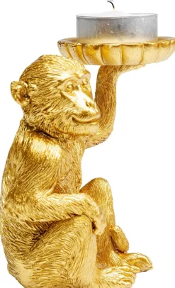 Świeczniki|Figurki Dekoracyjne*KARE Design Figurka Dekoracyjna Ze świecznikiem Na Telighty Monkey 11x11 Cm Złota