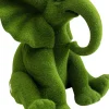Figurki Dekoracyjne*KARE Design Figurka Dekoracyjna Zielona Tkanina Słonik 20x18 Cm