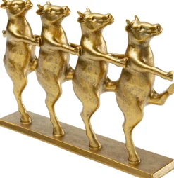 Figurki Dekoracyjne*KARE Design Figurka Dekoracyjna Złota Tańczące Krowy 40x23 Cm