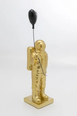 Figurki Dekoracyjne*KARE Design Figurka Dekoracyjna Złoty Astronauta Z Czarnym Balonem 41 Cm