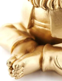 Figurki Dekoracyjne*KARE Design Figurka Dekoracyjna Zwerg Meditation 15x19 Cm Złota