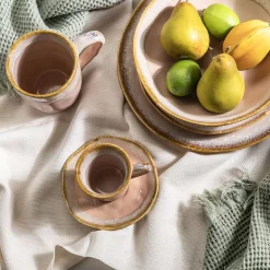 Zastawa Stołowa|Filiżanki*KARE Design Filiżanka Do Espresso Ze Spodkiem Kamionkowa Różowa 88 Ml