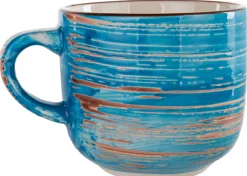 Zastawa Stołowa|Filiżanki*KARE Design Filiżanka 250 Ml Ze Spodkiem Ø15 Cm Swirl Niebieska