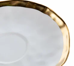 Zastawa Stołowa|Filiżanki*KARE Design Filiżanka Ze Spodkiem Bell 11x15 Cm Biało-złota