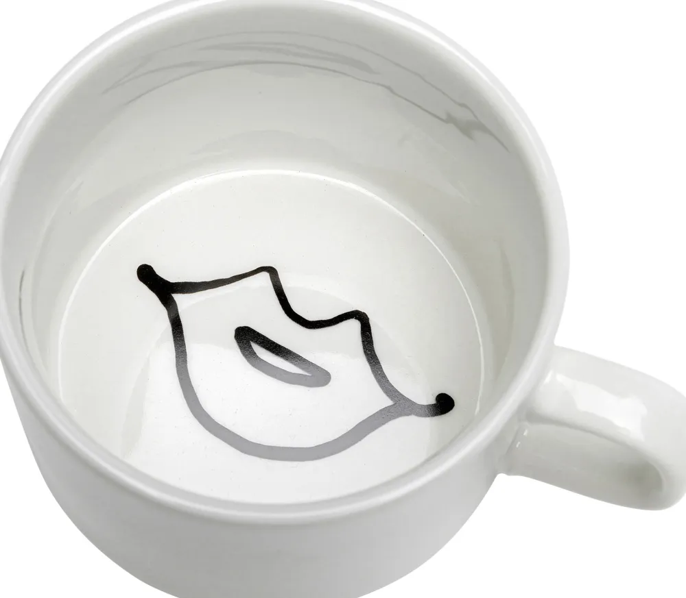 Zastawa Stołowa|Filiżanki*KARE Design Filiżanka Ze Spodkiem Biała #2 Wzory Czarne 160 Ml