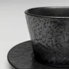 Filiżanki*KARE Design Filiżanka Ze Spodkiem Czarna Kamionkowa 205 Ml