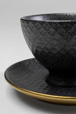 Zastawa Stołowa|Filiżanki*KARE Design Filiżanka Ze Spodkiem Z Porcelany Czarno-złota 200 Ml