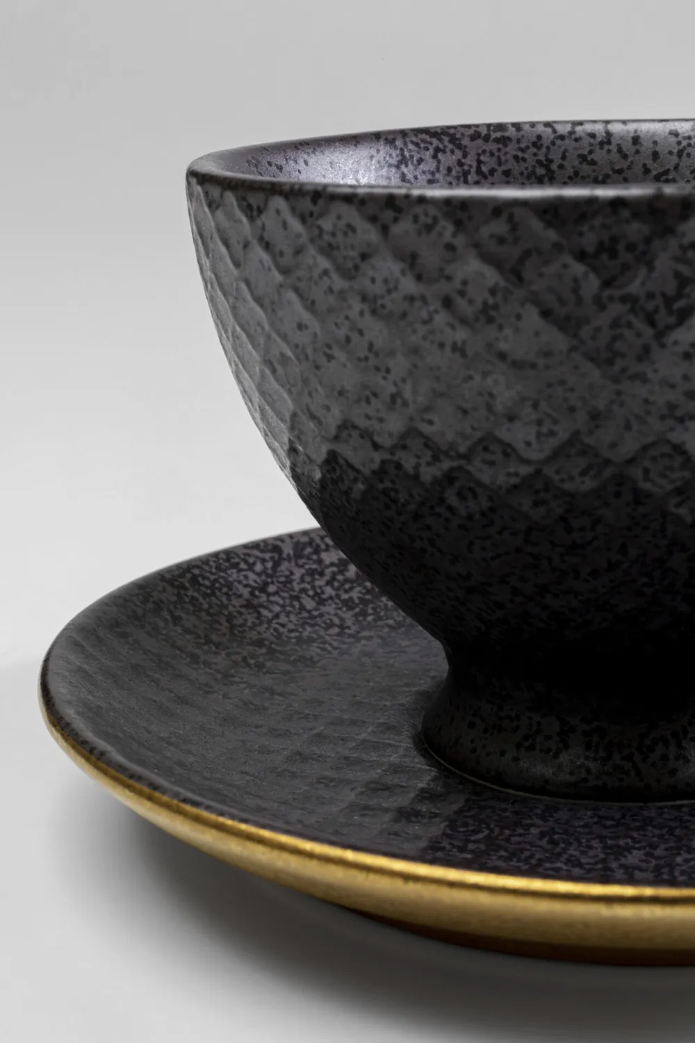 Zastawa Stołowa|Filiżanki*KARE Design Filiżanka Ze Spodkiem Z Porcelany Czarno-złota 200 Ml