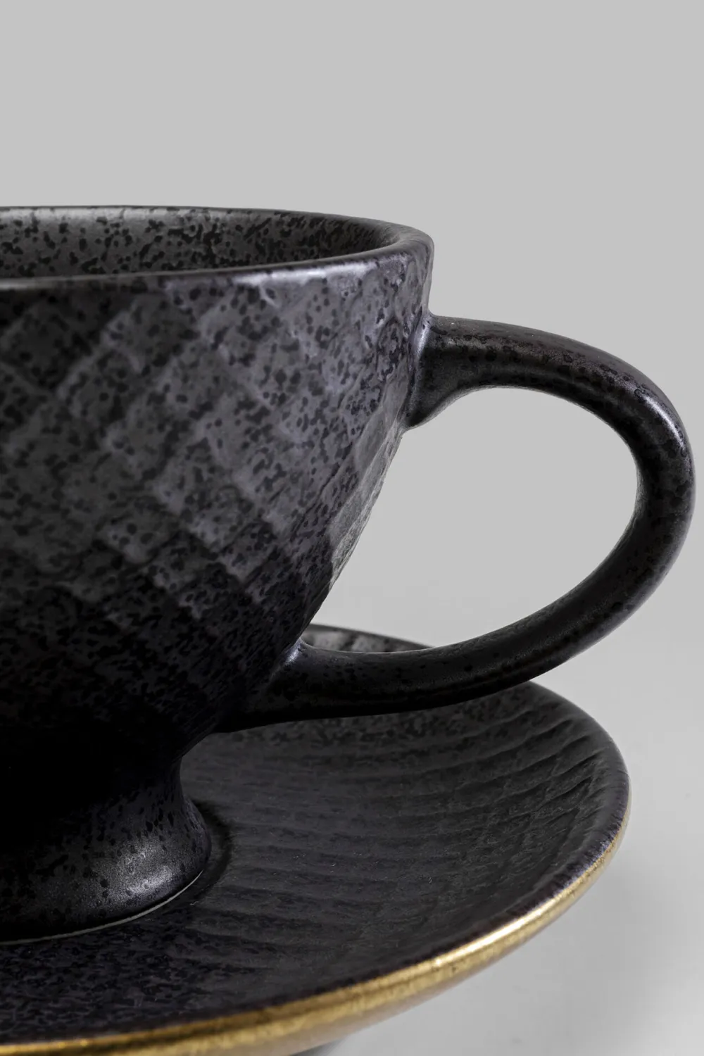 Zastawa Stołowa|Filiżanki*KARE Design Filiżanka Ze Spodkiem Z Porcelany Czarno-złota 200 Ml