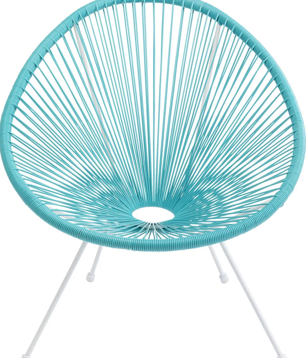 Fotele*KARE Design Fotel Acapulco 73x85 Cm Turkusowy