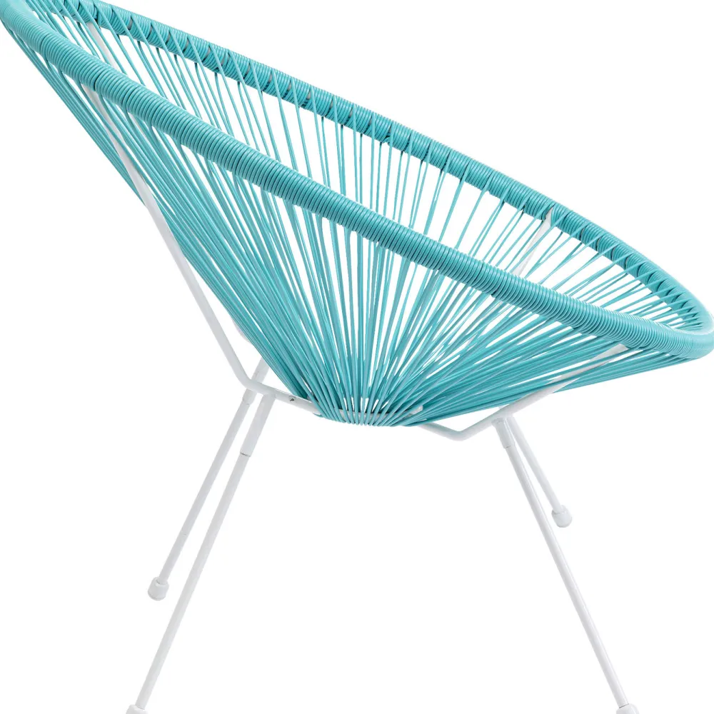 Fotele*KARE Design Fotel Acapulco 73x85 Cm Turkusowy