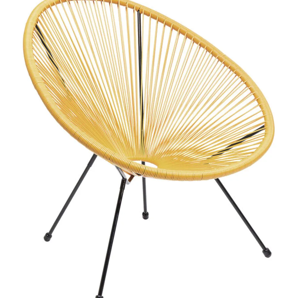 Fotele*KARE Design Fotel Acapulco 73x85 Cm żółty
