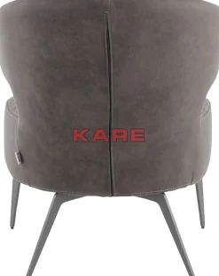 Fotele*KARE Design Fotel Amsterdam 62x72 Cm Mocca Ekoskóra