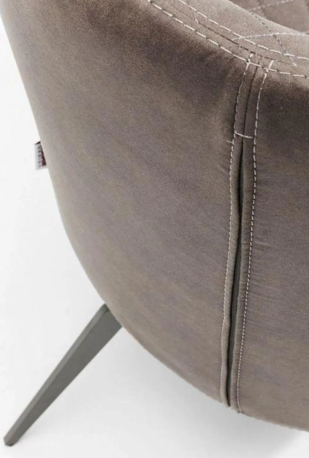 Fotele*KARE Design Fotel Amsterdam 62x72 Cm Mocca Ekoskóra
