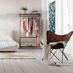 Fotele*KARE Design Fotel Butterfly Econo 80x87 Cm Brązowy