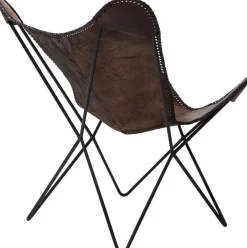 Fotele*KARE Design Fotel Butterfly Econo 80x87 Cm Brązowy
