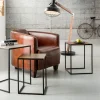Fotele*KARE Design Fotel Cigar Lounge 72x70 Cm Brązowy Skóra Naturalna