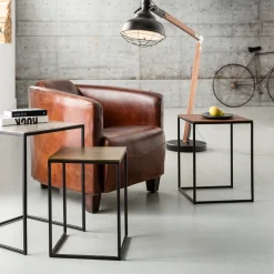 Fotele*KARE Design Fotel Cigar Lounge 72x70 Cm Brązowy Skóra Naturalna