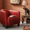 Fotele*KARE Design Fotel Cigar Lounge 72x70 Cm Czerwony