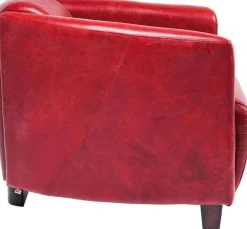 Fotele*KARE Design Fotel Cigar Lounge 72x70 Cm Czerwony
