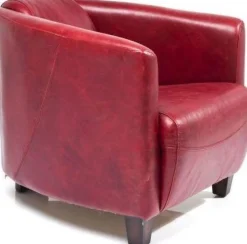 Fotele*KARE Design Fotel Cigar Lounge 72x70 Cm Czerwony