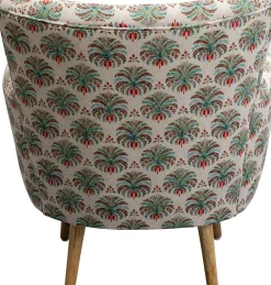 Fotele*KARE Design Fotel Do Salonu Kolorowy Maharadża Nogi Drewno Mango 79x78 Cm