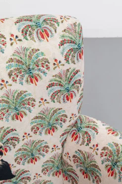 Fotele*KARE Design Fotel Do Salonu Kolorowy Maharadża Nogi Drewno Mango 79x78 Cm