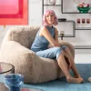 Fotele*KARE Design Fotel Duży Kremowy Tkanina Futrzana 105 Cm