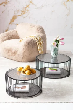 Fotele*KARE Design Fotel Duży Kremowy Tkanina Futrzana 105 Cm