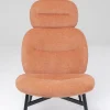 Fotele*KARE Design Fotel Elodie 67x105 Cm Jasnobrązowy - Nogi Czarne