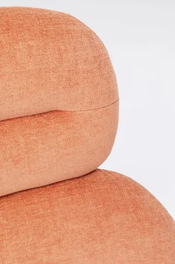 Fotele*KARE Design Fotel Elodie 67x105 Cm Jasnobrązowy - Nogi Czarne