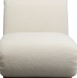 Fotele*KARE Design Fotel Kremowy Do Salonu Skandynawski Podstawa Drewniana 92x73 Cm