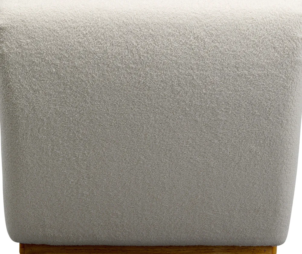 Fotele*KARE Design Fotel Kremowy Do Salonu Skandynawski Podstawa Drewniana 92x73 Cm