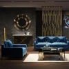 Fotele*KARE Design Fotel Lullaby 102x70 Cm Petrol