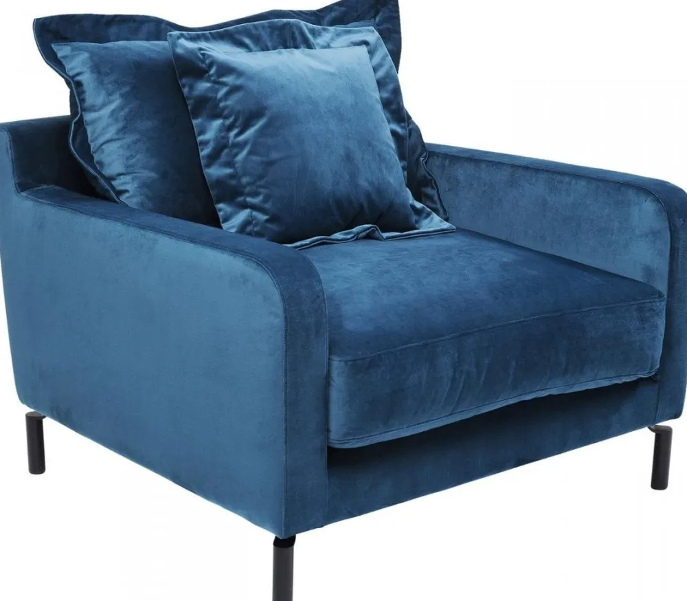 Fotele*KARE Design Fotel Lullaby 102x70 Cm Petrol